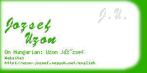 jozsef uzon business card